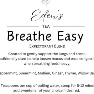 Breathe Easy Organic Loose Leaf Herbal Tea Blend 40gm
