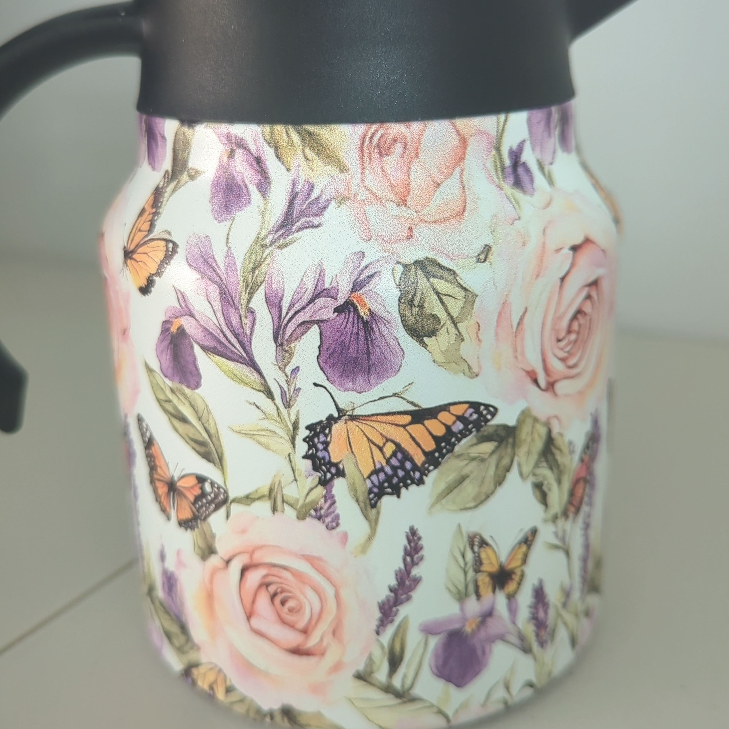 Botanical Stainless Steel Infuser Teapot - Butterflies & Blooms