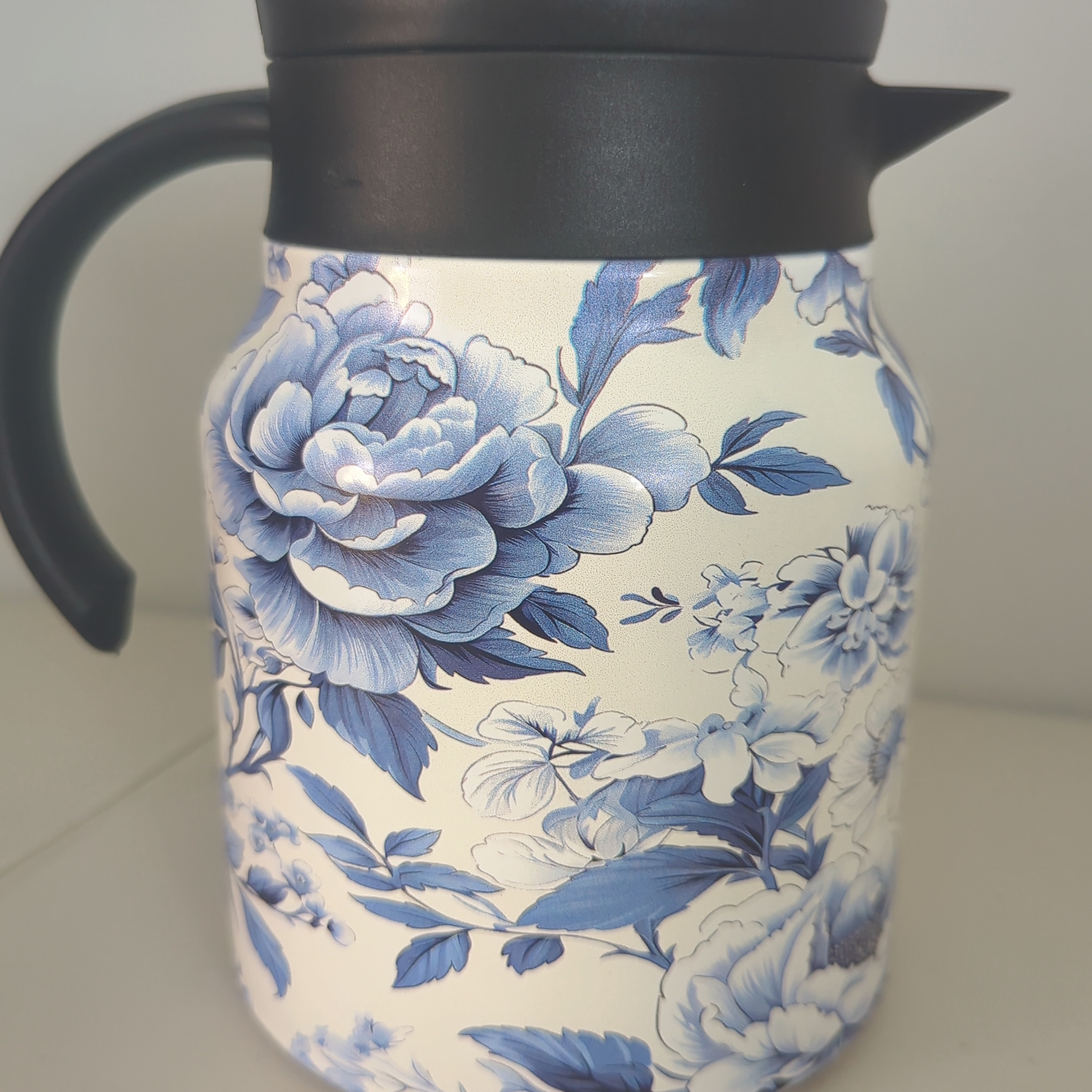 Botanical Blue Stainless Steel Infuser Teapot